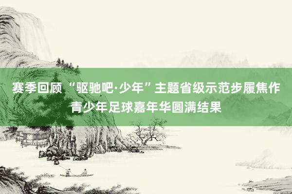 赛季回顾 “驱驰吧·少年”主题省级示范步履焦作青少年足球嘉年华圆满结果