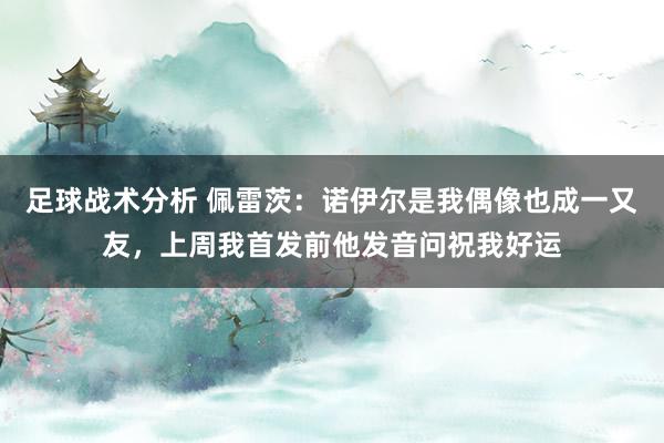 足球战术分析 佩雷茨：诺伊尔是我偶像也成一又友，上周我首发前他发音问祝我好运